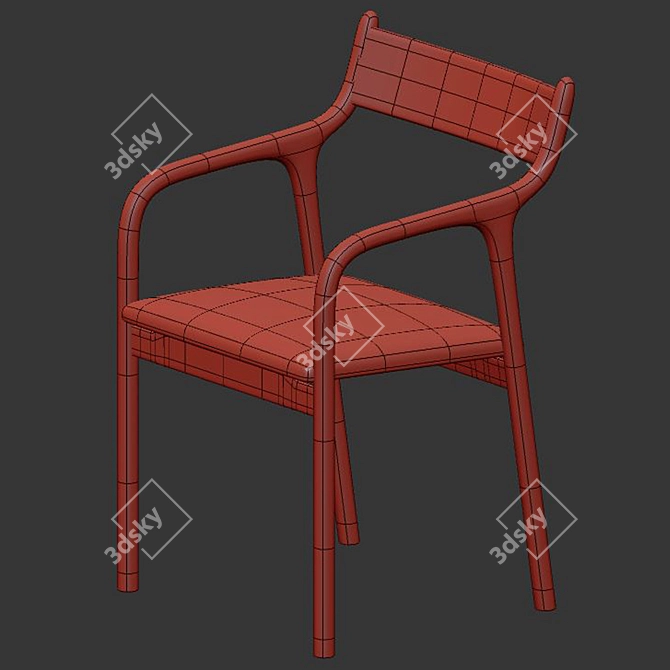 Sleek Miyazaki Pepe Chair 3D model image 4