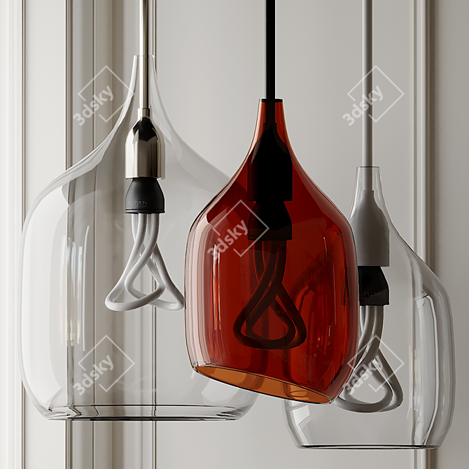 Sleek Vessel Pendant Light 3D model image 1