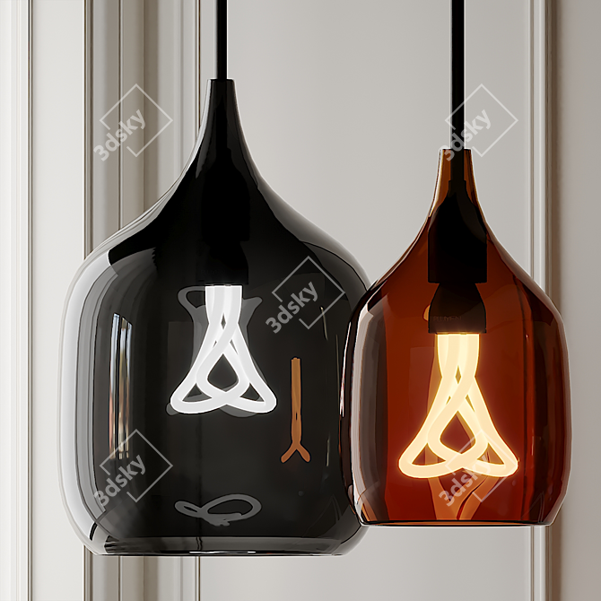 Sleek Vessel Pendant Light 3D model image 2