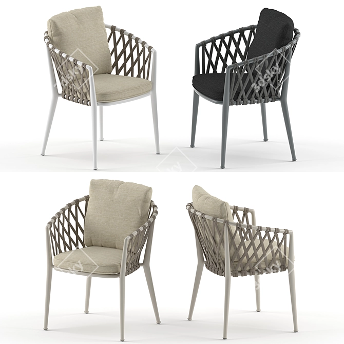 Stylish and Comfortable: Bebitalia Erica Chair 3D model image 1