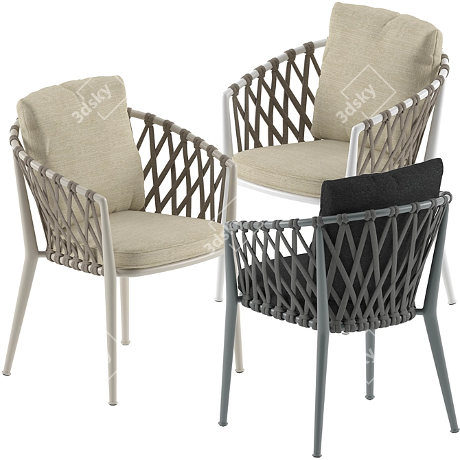 Stylish and Comfortable: Bebitalia Erica Chair 3D model image 6