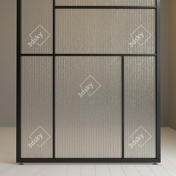 Sleek Glass Partition: Customizable Design 3D model image 3