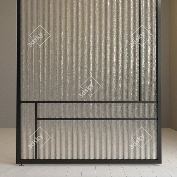 Sleek Glass Partition: Customizable and Versatile 3D model image 3