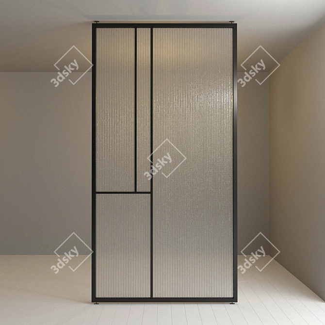 Customizable Glass Partition for Versatile Use 3D model image 2