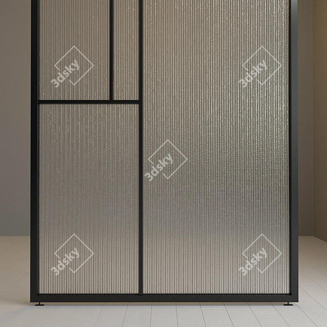 Customizable Glass Partition for Versatile Use 3D model image 3