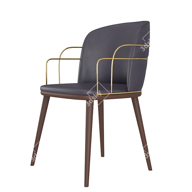 Sleek Modern Chair 3D model image 1