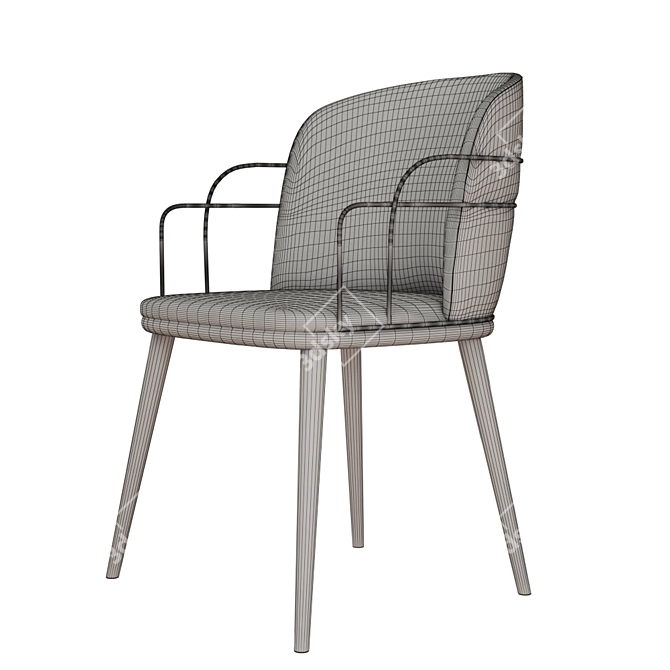 Sleek Modern Chair 3D model image 3