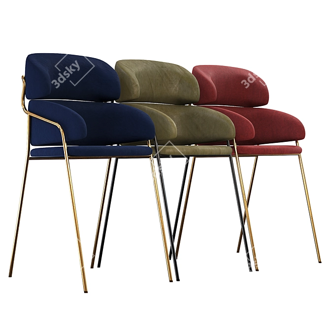 ErgoFlex Bar Chair: Stylish & Functional 3D model image 1