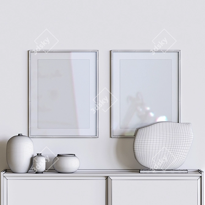 Minimalist Decor Set: Stylish Accents 3D model image 2