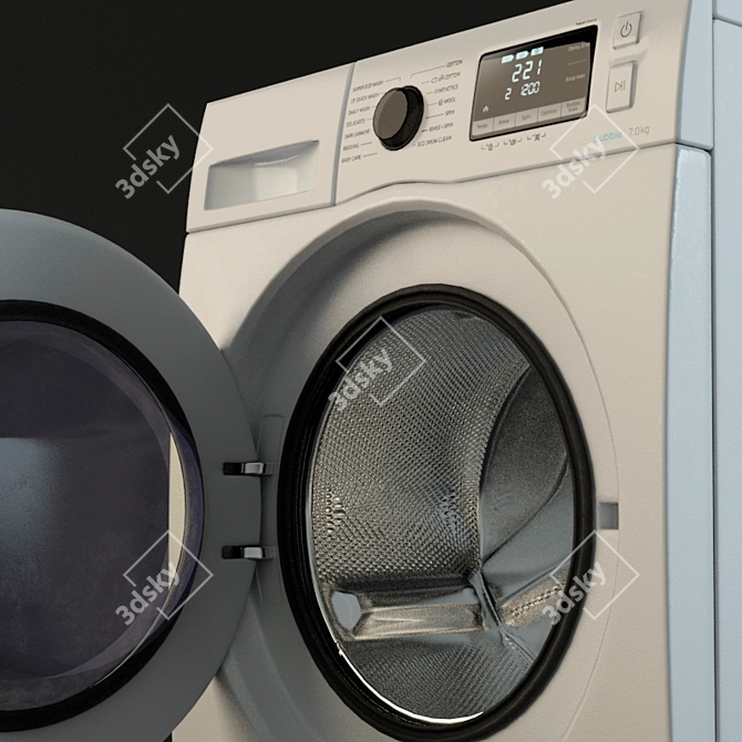 Samsung Max-Size Washer: High-Poly with Textures 3D model image 2