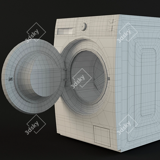 Samsung Max-Size Washer: High-Poly with Textures 3D model image 3