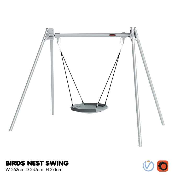 Kompan Birds Nest Swing 3D model image 1