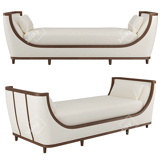 Modern Ventana Daybed Sofa: Stylish and Versatile 3D model image 1