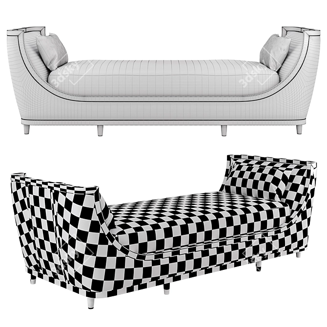 Modern Ventana Daybed Sofa: Stylish and Versatile 3D model image 5