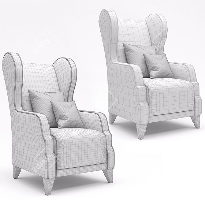 Tosconova Lyra Armchair: Stylish and Comfortable 3D model image 5