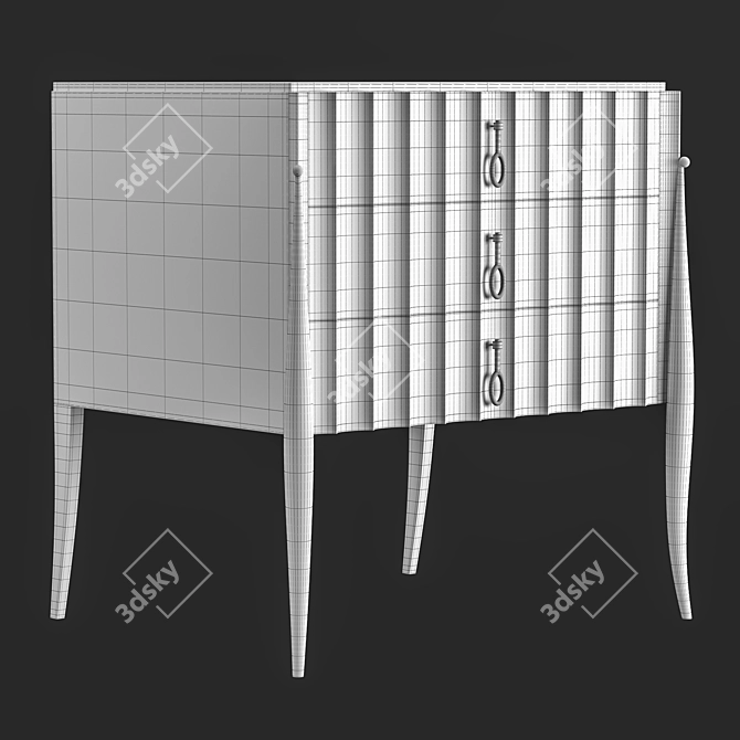 Elegant Lily Koo Side Table 3D model image 4