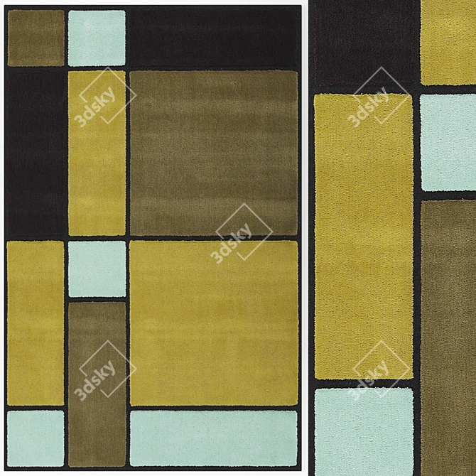 Kasthall Designer Wool Rug 3D model image 1