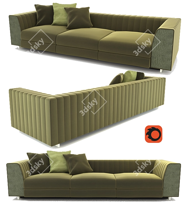 Luxury HARRY Sofa: Modern Elegance 3D model image 2