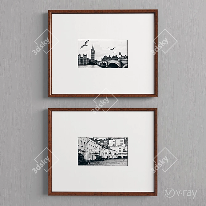  Woodframe Art Collection 3D model image 1