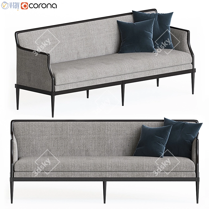 Laval Sofa: Unparalleled Comfort & Style 3D model image 1