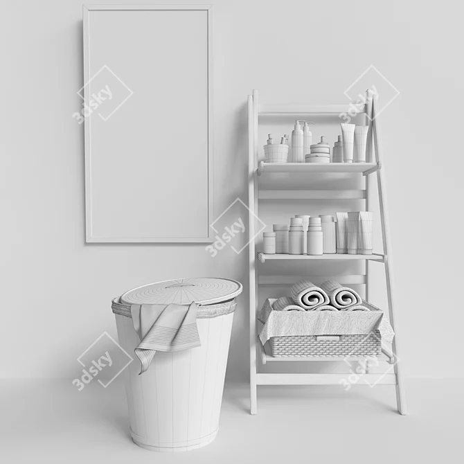 Bathroom Essentials Set 3D model image 2