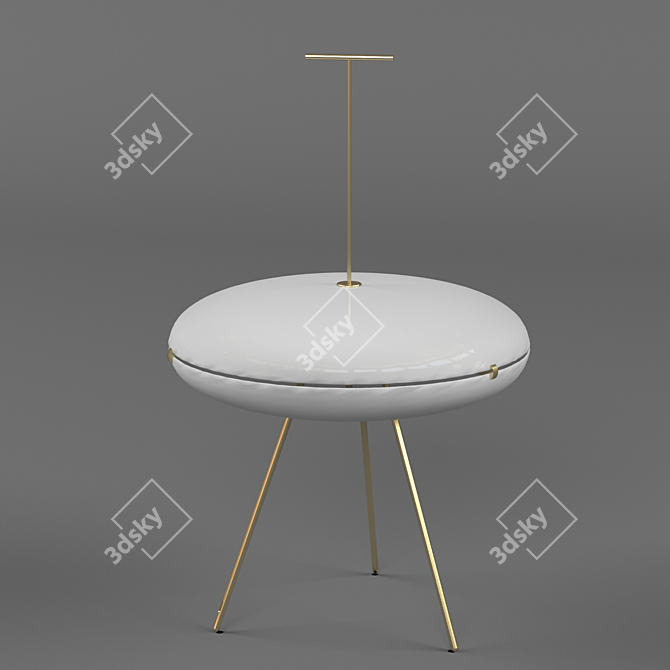 Elegant Luna Torchiere by TATO Italia 3D model image 1