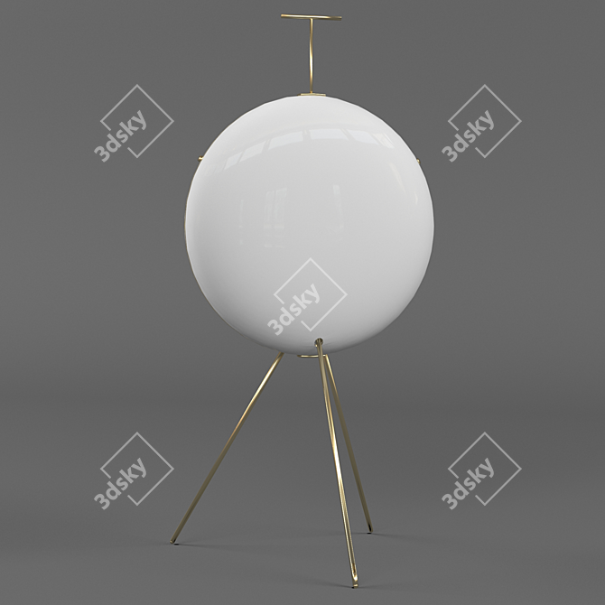 Luna Verticale: Elegant Torchiere by TATO 3D model image 1