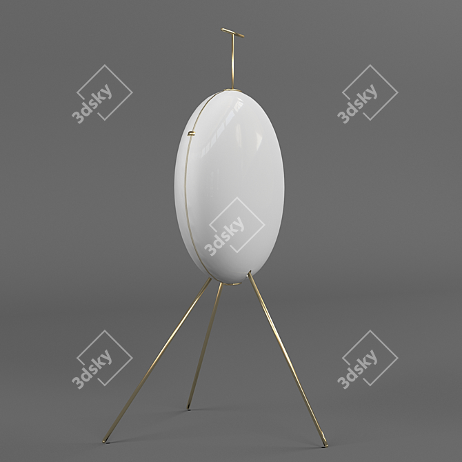 Luna Verticale: Elegant Torchiere by TATO 3D model image 2