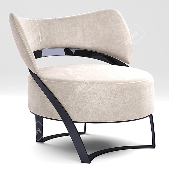 Luxury Gotham Armchair: Italian Elegance 3D model image 2