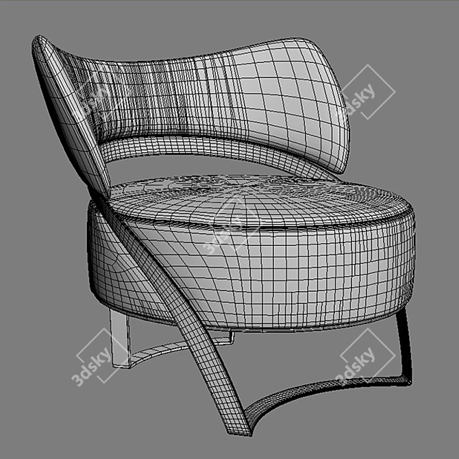 Luxury Gotham Armchair: Italian Elegance 3D model image 5