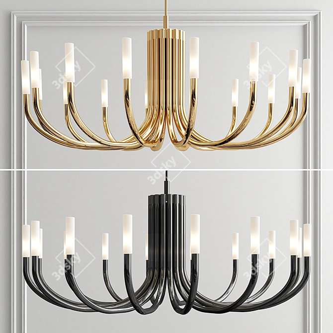 Elegant Rousseau Chandelier Collection 3D model image 3