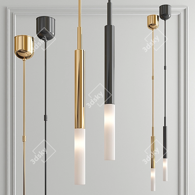 Elegant Rousseau Chandelier Collection 3D model image 4