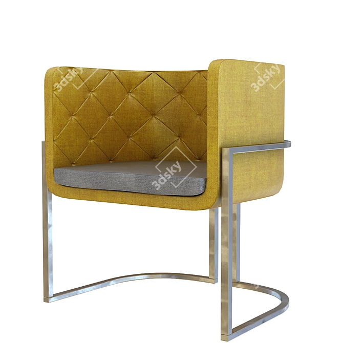 Modern Yellow Chair 3D model image 1