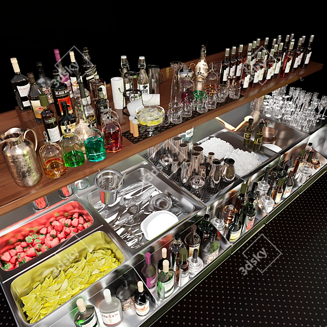 Ultimate Drink Collection: Pub, Bar, Cocktail, Ice, Whiskey 3D model image 1