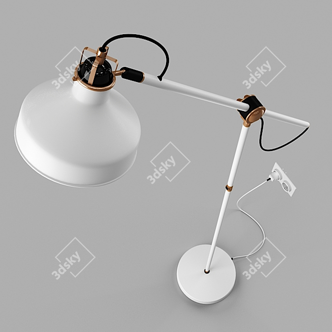 Modern Ikea Ranarp Floor Lamp: Rigged & Realistic 3D model image 3