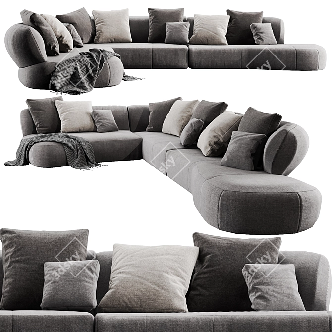 Modern Molteni&C Surf Sectional: Stylish & Spacious 3D model image 1