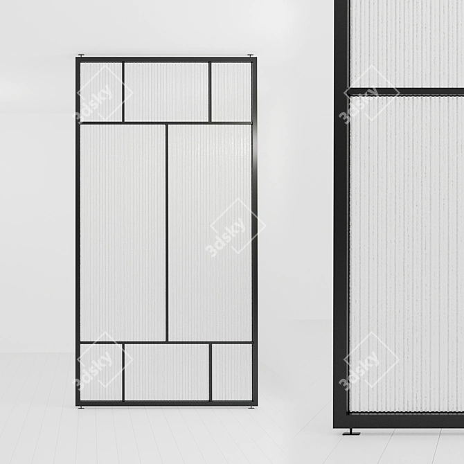 Versatile Glass Partition: 84" Height 3D model image 1