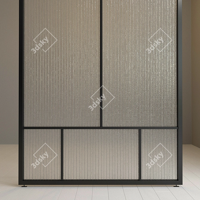 Versatile Glass Partition: 84" Height 3D model image 3