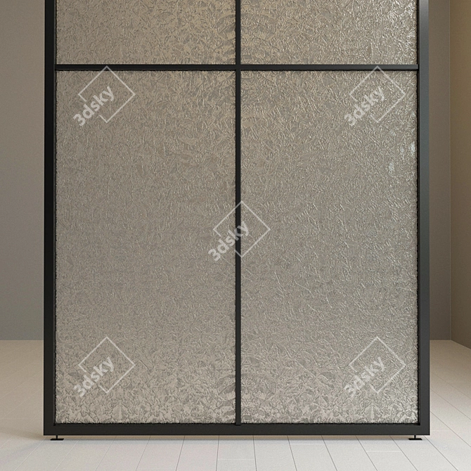 Sleek Glass Partition: Versatile and Customizable 3D model image 2