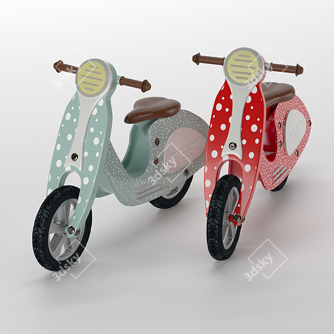 Little Dutch Kids Scooter 3D model image 1