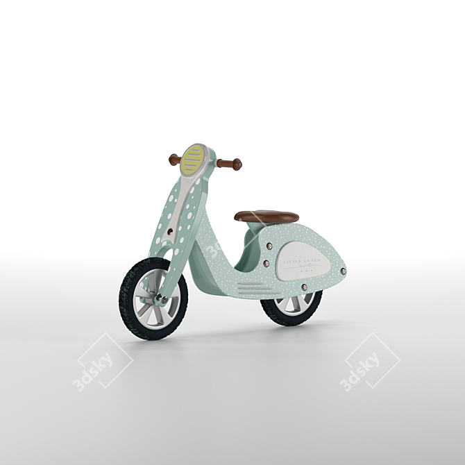 Little Dutch Kids Scooter 3D model image 3