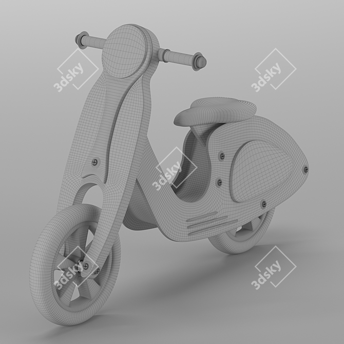 Little Dutch Kids Scooter 3D model image 5