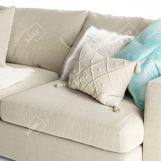 Lounge II Crate and Barrel Sofa: Modern Comfort 3D model image 3