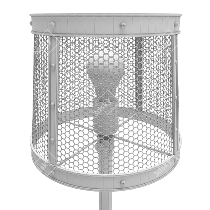 Sleek Mesh Shade Floor Lamp 3D model image 3