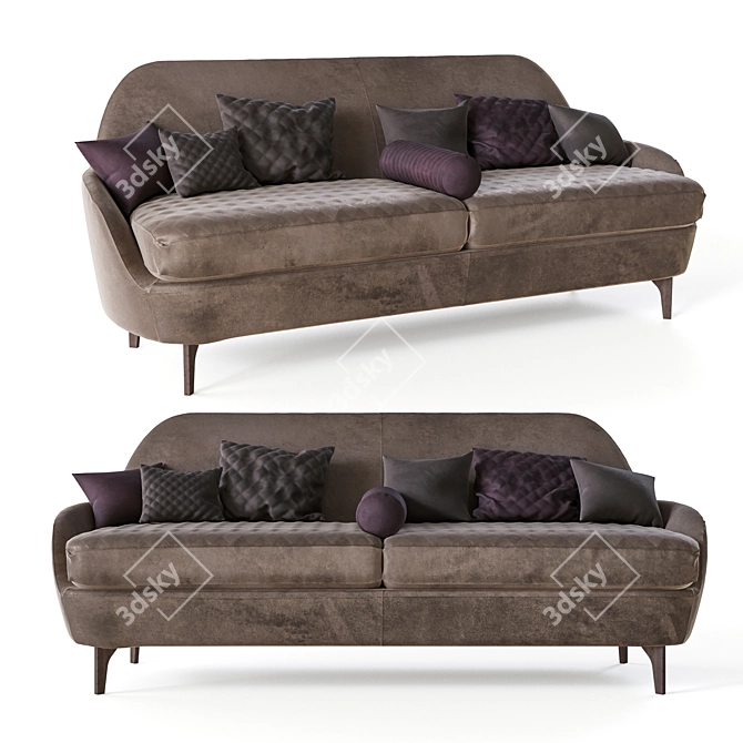 Reflex Nuvola: Stylish Quilted Sofa 3D model image 1