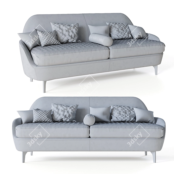 Reflex Nuvola: Stylish Quilted Sofa 3D model image 4