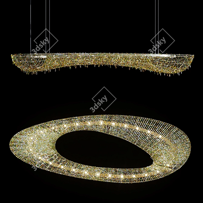 Title: Manooi Artica Chandelier - Timeless Elegance 3D model image 1