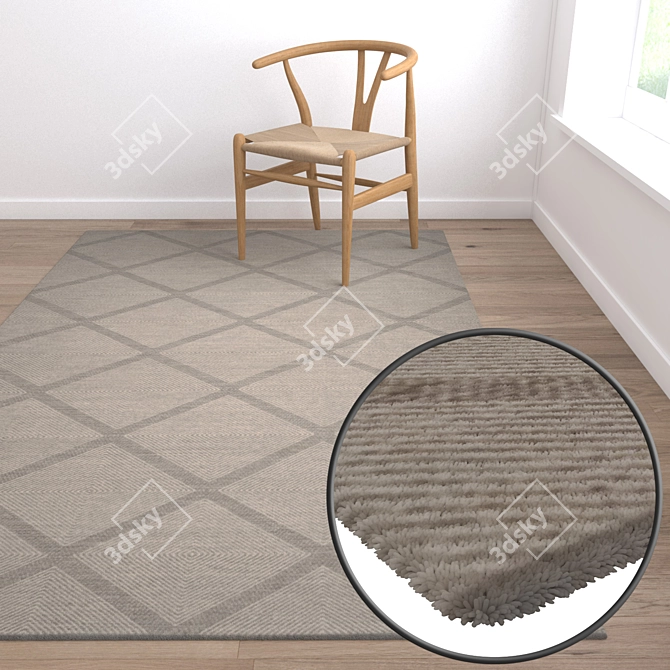 High-Quality Carpet Set with 3D Textures 3D model image 1