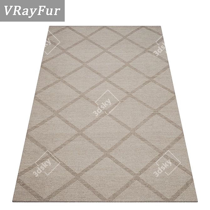 High-Quality Carpet Set with 3D Textures 3D model image 2