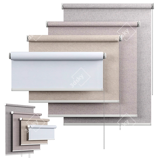 Neutral Roller Blind Collection | Gummerson 3D model image 1